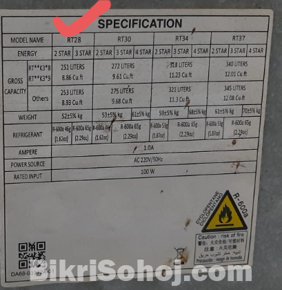 Samsung Refrigerator RT28K